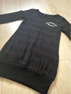 最終価格　ロングニット　ワンピース　薄手　ボーダー　ふんわりシルエット 新品