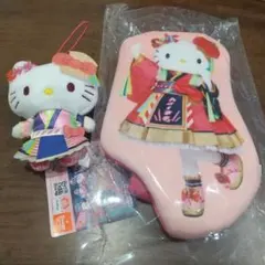 サンリオピューロランドコラボハローキティマスコットぬいぐるみ とポーチセット