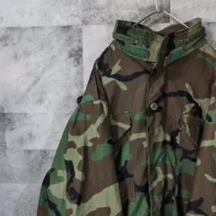 【米軍実物】84年製M-65フィールドジャケットM迷彩カモフラ緑 　C36,2a