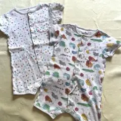 まとめ売り【ベビーロンパース70cm】2枚セット