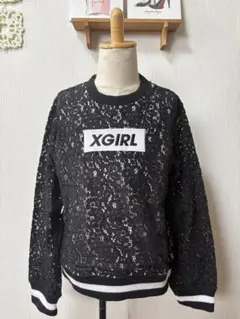 x-girlstageブラック レース トレーナー140cmのサムネイル