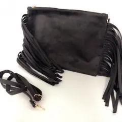 チャコール 2wayフリンジショルダーバッグ