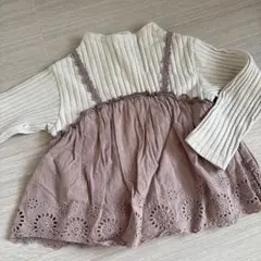 après les cours ベビー トップス 06 アイボリー・ピンク