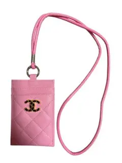 CHANEL ピンク カードケース キルティング