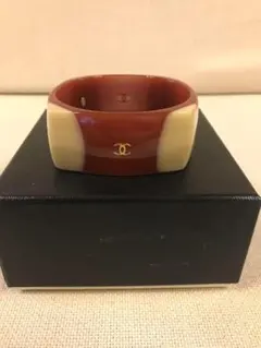 CHANEL シャネル バングル ブレスレット バイカラー ココマーク 箱付きのサムネイル