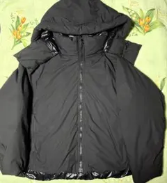 UNIQLO U ユニクロ ユー パデットショートパーカ L ブラック
