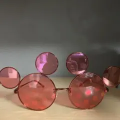 ミッキー型ピンクサングラス