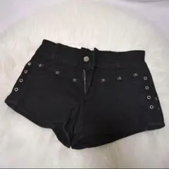 十字架ショートパンツ　黒　グランジ　y2k 00s平成ギャル 十字架ショートパンツ 黒 グランジ y2k 00s平成ギャル