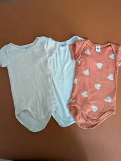 プチバトー半袖ボディ3着　12m74cm