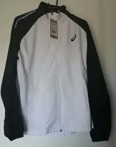 新品未使用　アシックス トレーニングジャケット上下セット一式 ホワイト×ブラック