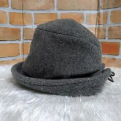 【日本製】NAMIKI ウールハット帽子　ダークグレー57.5㎝