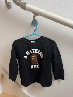 A BATHING APE 長袖カットソー 90 黒のサムネイル