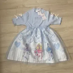 120cm しまむら　キミとアイドルプリキュア　ワンピース　ブルー　水色