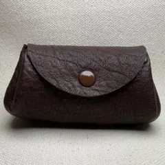 【ハンドメイド】本革3室コインケース クロムなめし 手作り 小物入れ