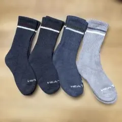 キッズ靴下4足セット　スノー用　グレー系