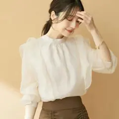 【新品未使用】VIS ビス 洗える 前後2WAY シアーボウタイリボンブラウス