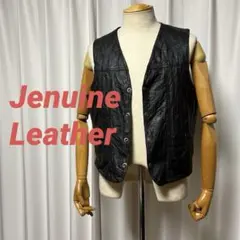 レザーベスト　ブラック　メキシコ製　サイズM Jenuine leather