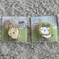 ちいかわ アクリルシーンクリップビスケット ハチワレ うさぎ 2個