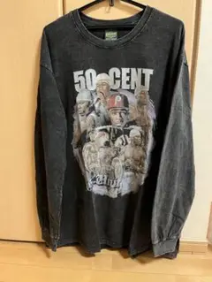 50 CENT アシッドウォッシュ ロングTシャツ HIPHOP ロンT