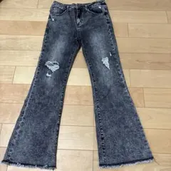 ダメージ加工デニムパンツ　女の子150〜160