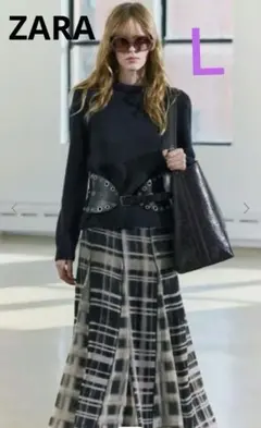 ♥ZARA 【新品タグ付】チェック柄プリーツスカート　タイムセール！