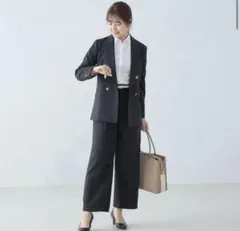 AOKI アオキ レディース パンツスーツ Oggiコラボ チャコールグレー