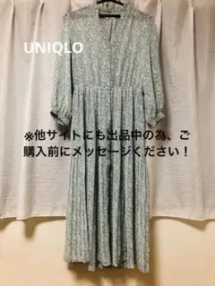UNIQLO 花紋 雪紡 連衣裙 M