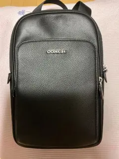 美品COACH ブラック ボディバッグ レザー