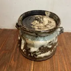 美品　茶道具　唐津　水指し　茶道　焼物　陶芸　耳付水指し　印象的な色合い