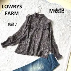 【ローリーズファーム】ブラウス（M表記）良品 シアー感 小花柄 フリル ガーリー