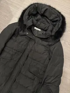 美品★ロペピクニック ファー付き　ダウン ロングコート Sサイズ 黒