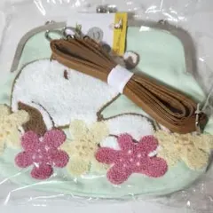 スヌーピー がま口刺繍ポシェット カバン ショルダーバッグ