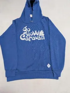ゴースローキャラバン　パーカー青　サイズ4 　L相当