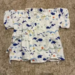 クジラ柄 ベビー甚平 サイズ80