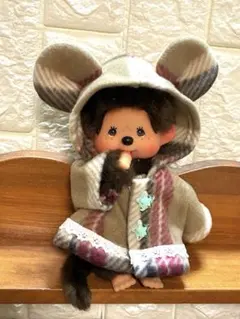 モンチッチSサイズ用　クマ耳コート　No44