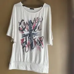 Tシャツ　ロゴ　ホワイト　白　半袖　しまむらのサムネイル