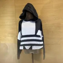 リメイク加工　短丈スウェット　adidas originals ビッグロゴ　XL