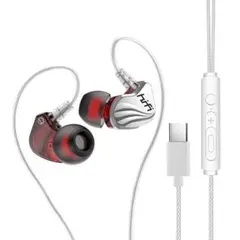 T2000 HiFiゲーミングイヤホン ホワイト 有線 Type-C USB-C