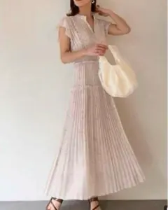 【美品】snidel プリーツロングワンピース PBEG サイズ1（M相当）