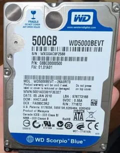 WD HDD 500GB ジャンク