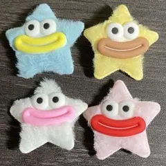 星型　ソーセージリップモンスター　ヘアクリップ 4個セット クリップ　お星様