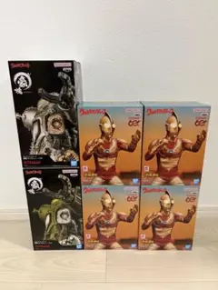 開封済み美品】英雄勇像 ウルトラマンシリーズ3体&豪塊 キングジョー