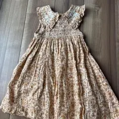 Aporina 花柄刺繍ワンピース 3-5y