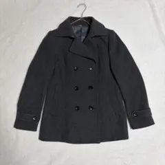 【美シルエット】field/dream オンワード樫山 Pコート ダークグレーL