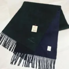 未使用品ST.Dupont デュポン マフラー カシミヤ ネイビー グリーン