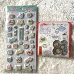【新品】San-X にゃんにゃんにゃんこ シール 2種セット 中華飯店のサムネイル
