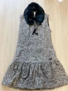 BURBERRY BLUE LABEL はファー付き　ワンピース