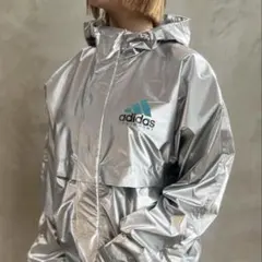 adidas equipmentシルバー フード付きジャケット
