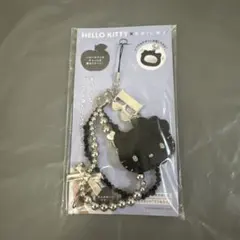 HELLO KITTY × BRILMY●ミラー付きビーズストラップ BLACK