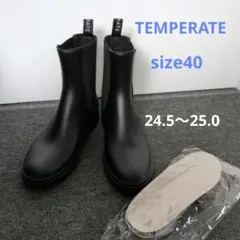 TEMPERATE レインブーツ ブラック40